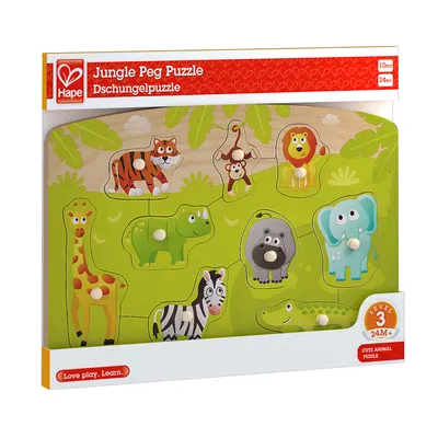 Дървен пъзел, Hape, Диви животни, 10 части
