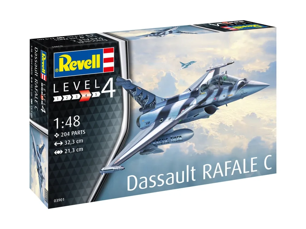 Сглобяем модел, Revell, Изтребител Dassault Aviation Rafale C, 204 части