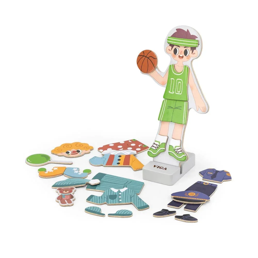 Магнитна кукла от VIGA Toys - Момче за обличане
