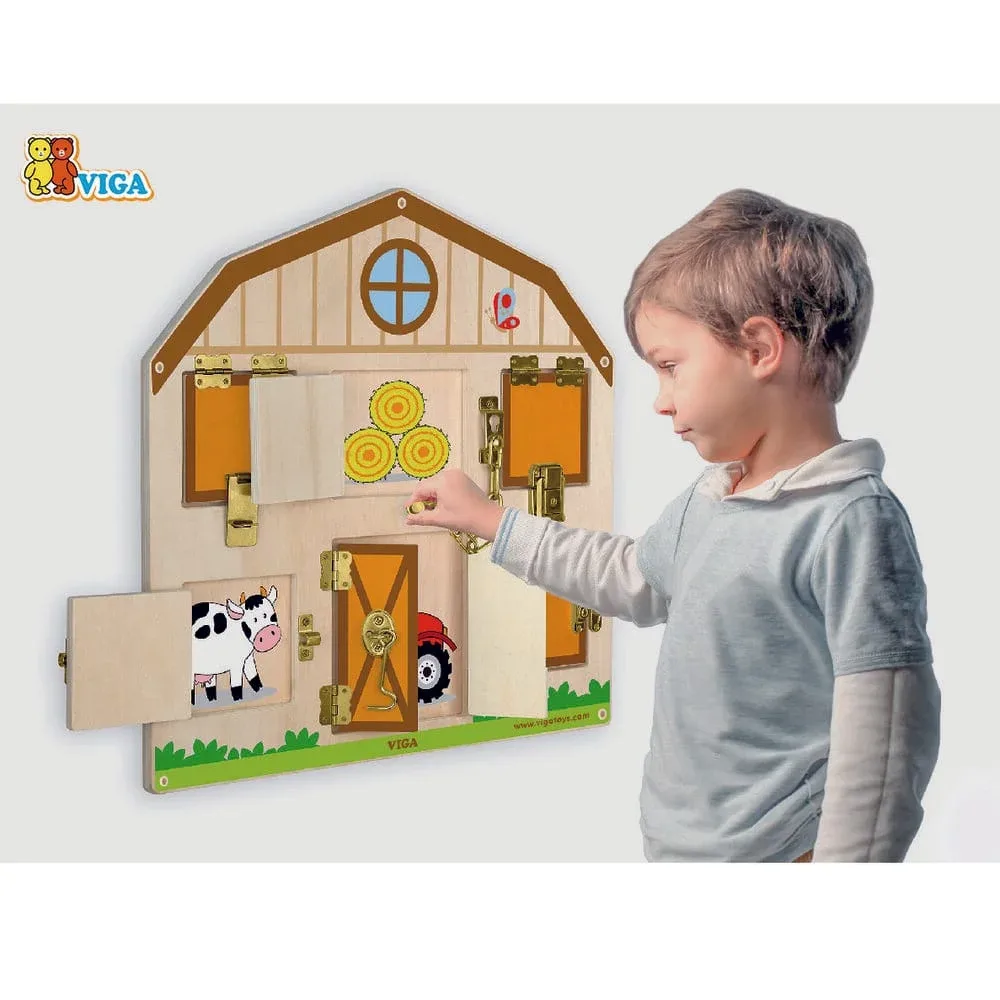 Дървена игра с ключалки - Заключване и отключване