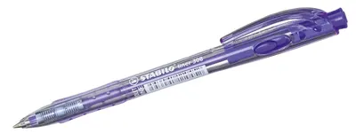 Химикалка с механизъм, Stabilo, Liner F, Лилав
