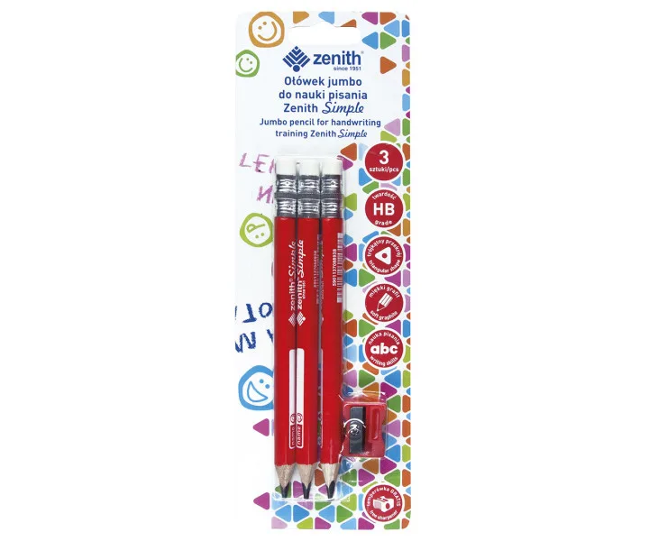 Комплект моливи, Astra, HB, Блистер 3 бр.