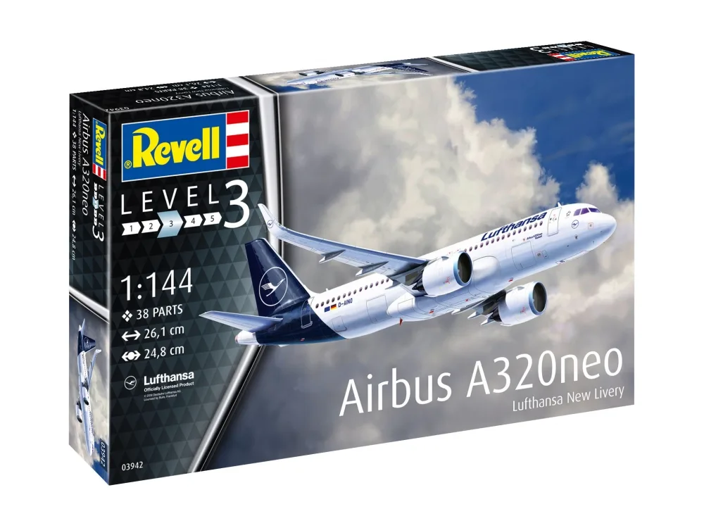 Сглобяем модел, Revell, Самолет Airbus A320neo Lufthansa, 38 части