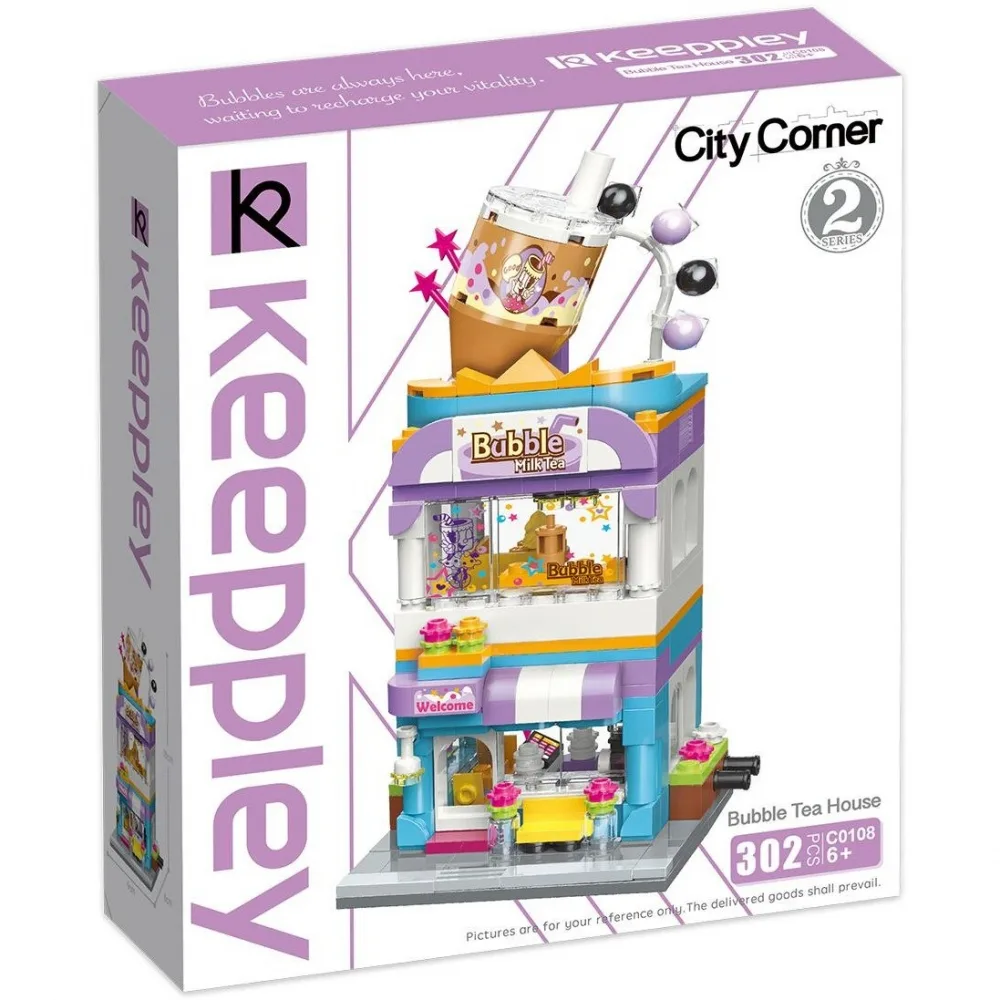 Конструктор, Qman, Keeppley, Магазин за чай, 302 части