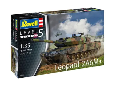 Модел за сглобяване, Revell, Танк Leopard 2 A6M+, 249 части