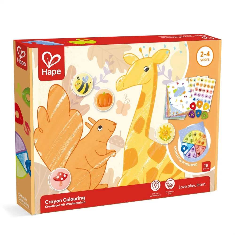 Творчески комплект, Hape, Оцветяване с пастели, 18 части