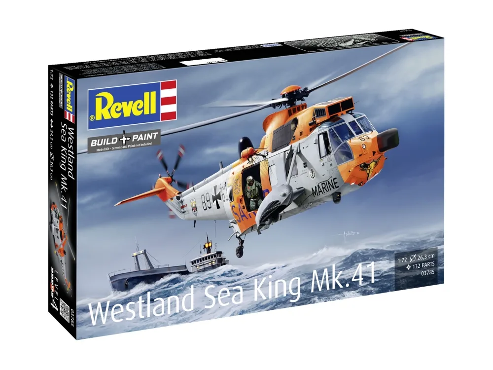 Сглобяем модел, Revell, Хеликоптер Westland Sea King Mk.41, 132 части