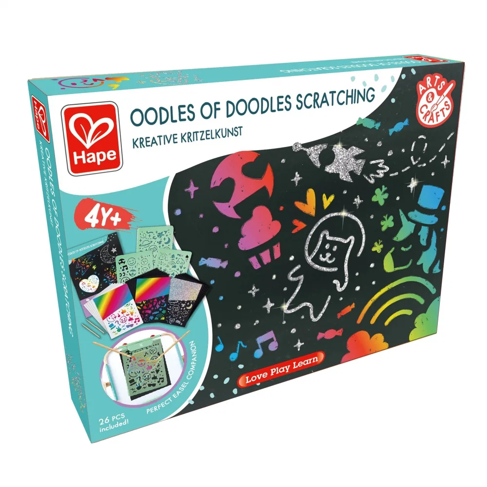 Творчески комплект, Hape, Изкуство с драскулки, 8 части