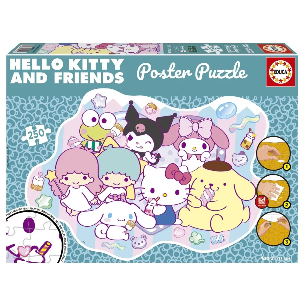 Пъзел, Educa, Hello Kitty, Плакат, 250 части