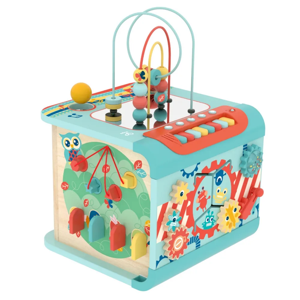 Интерактивна играчка, Hape, Магически музикален куб 4 в 1