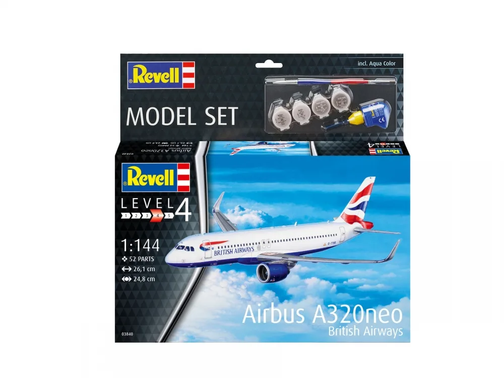 Сглобяем модел, Revell, Airbus A320 neo British Airways, 52 части