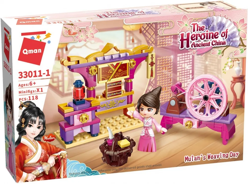 Конструктор, Qman, Mulan, Героинята на древен Китай, Тъкачен ден, 118 части