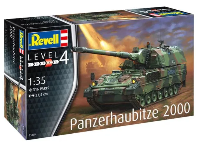Сглобяем модел, Revell, Танк Panzerhaubitze 2000, 214 части