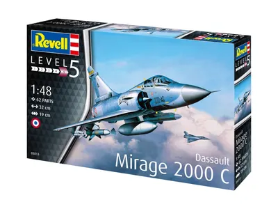 Сглобяем модел, Revell, Dassault Mirage 2000C, 62 части
