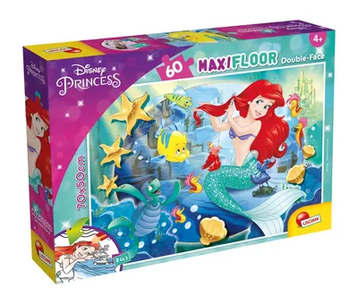 Пъзел, Lisciani, Disney Princess, Малката русалка, Двулицев пъзел 60 части