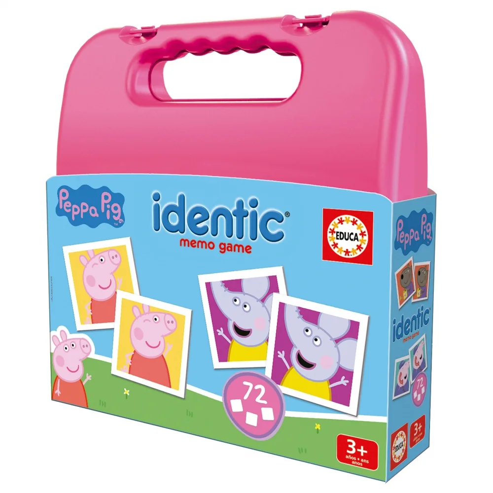 Игра за памет в куфарче, Educa, Peppa Pig, 72 карти