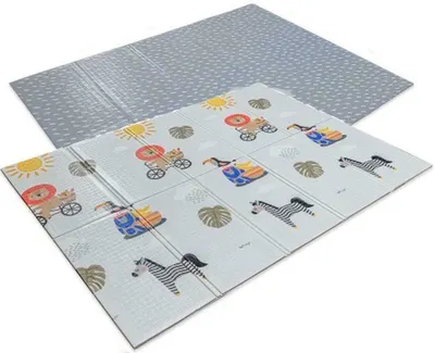 Килим за бебе, Taf Toys, Двустранен, Савана, с 12 части за снимки 150 х 200 см