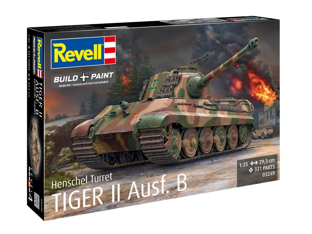 Сглобяем модел, Revell, Танк Tiger II Ausf.B Henschel Turret, 331 части