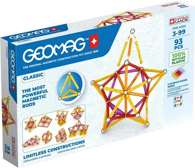 Магнитен конструктор, Geomag, Classic, 93 части