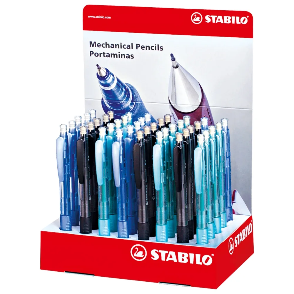 Комплект автоматични моливи, Stabilo, Fun min 0.5, 40 броя