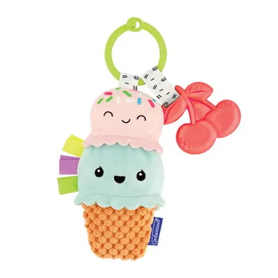 Бебешка мека играчка, Infantino, С гризалка, Сладолед