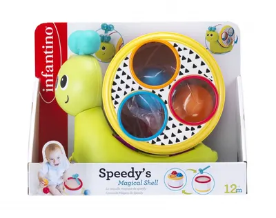 Играчка за дърпане 3 в 1, Infantino, Охлюв