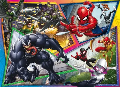 Пъзел, Lisciani, Spider-man, Двулицев пъзел 150 части