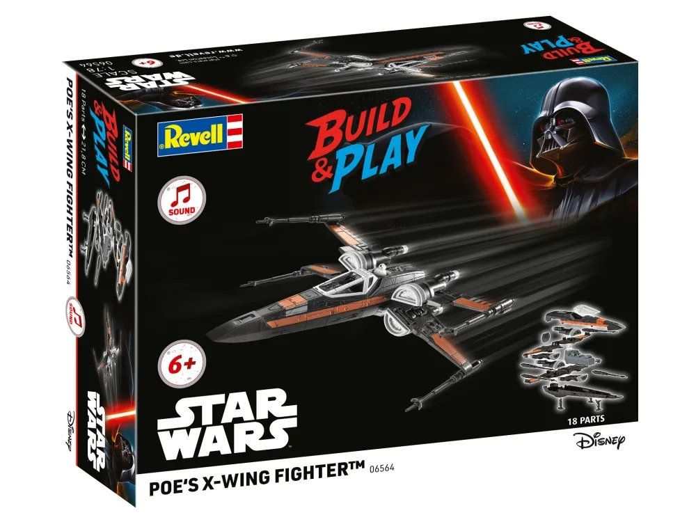 Сглобяем модел, Revell, Star Wars,Poe's X-Wing Fighter, 18 части