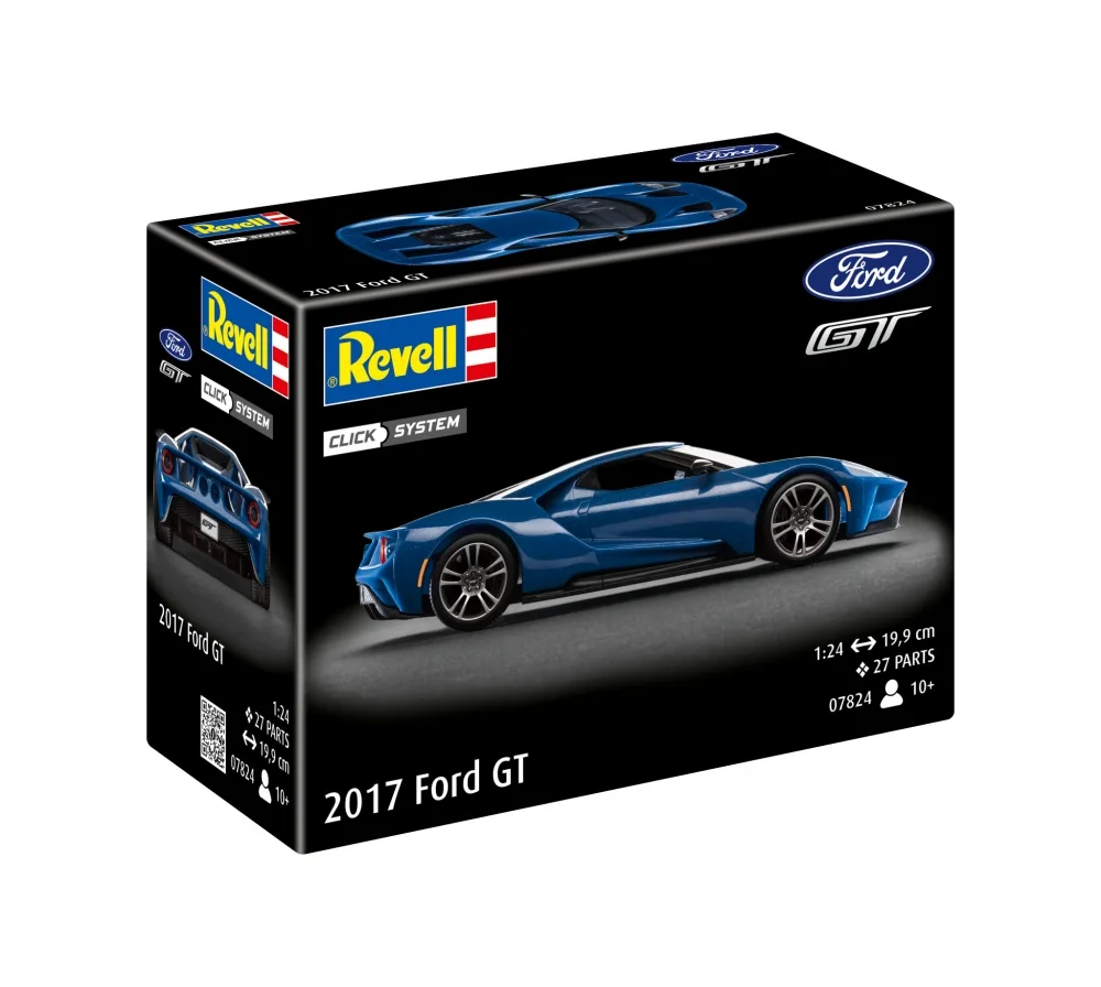 Сглобяем модел, Revell, Easy Click, Автомобил 2017 Ford GT, 27 части
