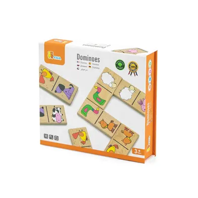 Дървена игра - Домино с животни