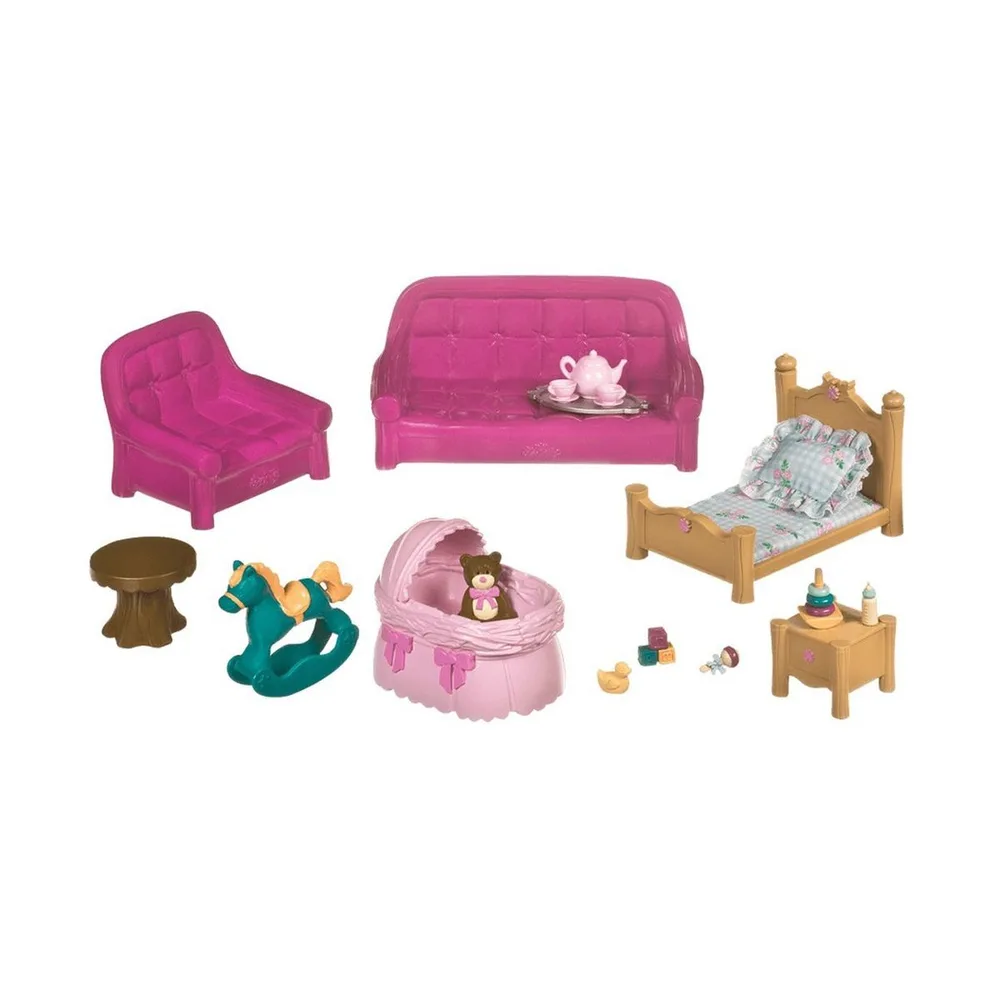 Комплект за игра, Battat, Li'l Woodzeez, Дневна и детска стая