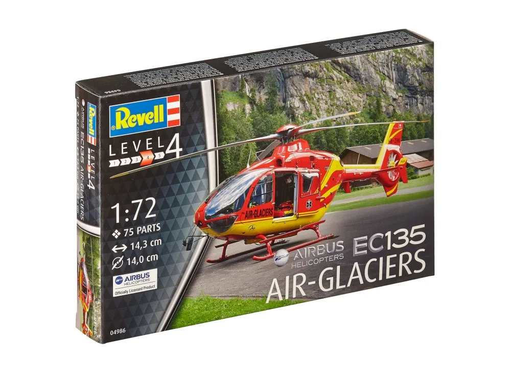 Сглобяем модел, Revell, Хеликоптер EC135 Air-Glaciers, 75 части