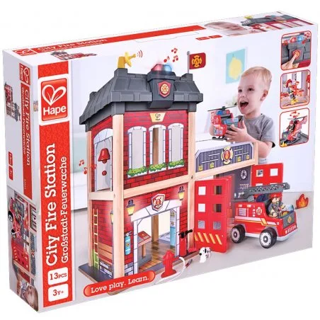 Дървен комплект, Hape, Пожарна станция