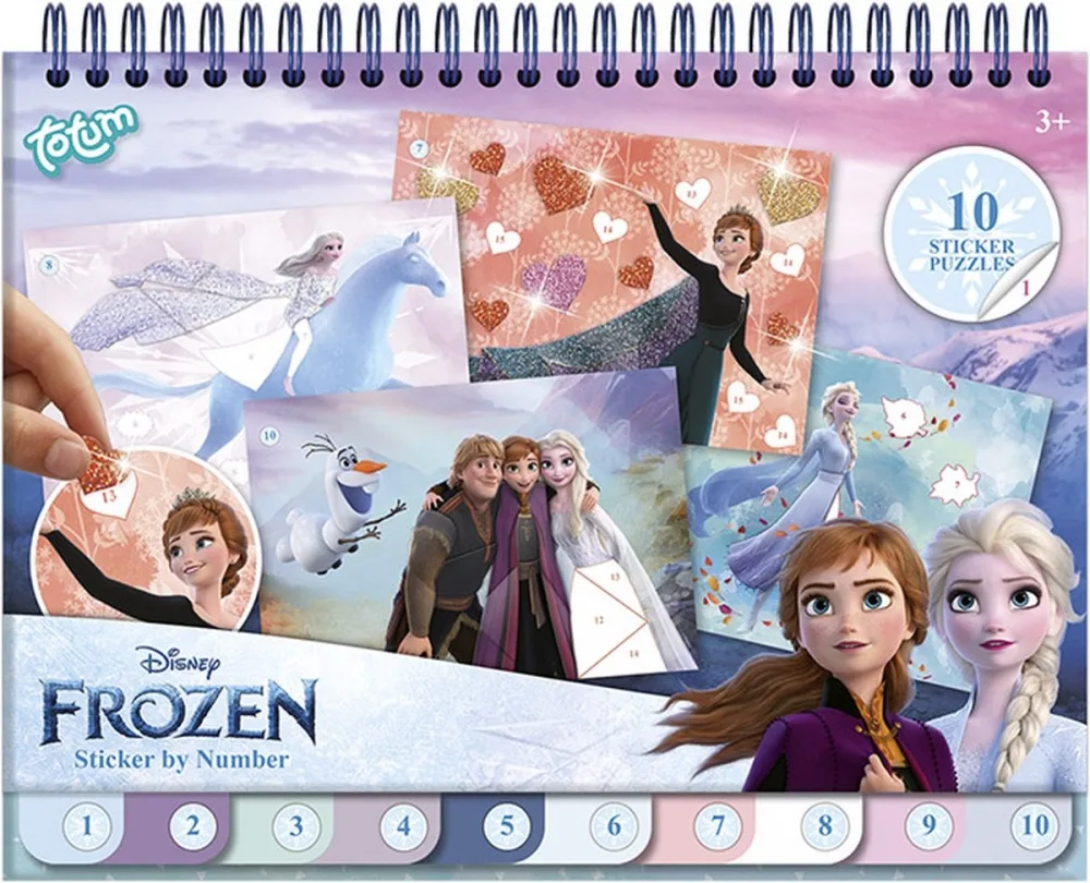 Творчески комплект, Totum, Frozen, Книжка за оцветяване и стикери 2 в 1