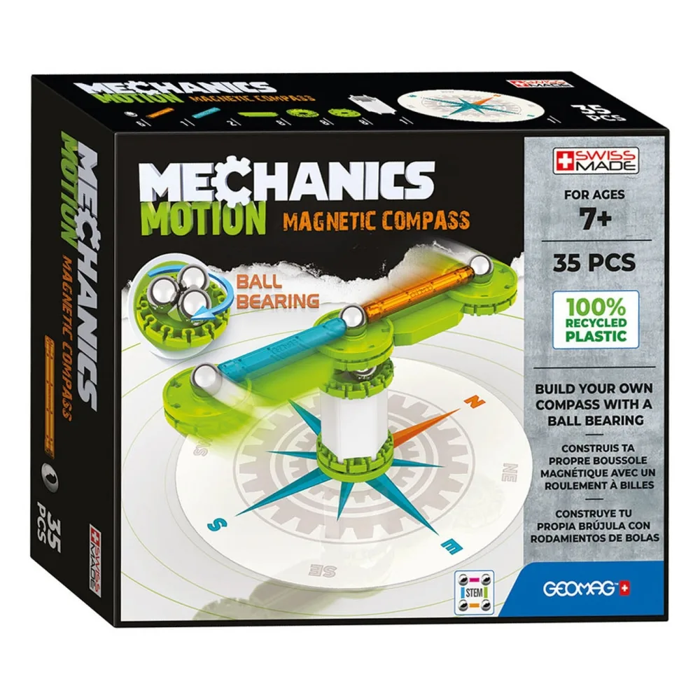 Магнитен конструктор, Geomag, Mechanics, Компас, 35 части