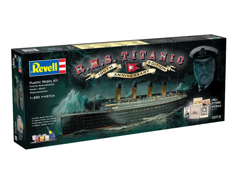 Сглобяем модел, Revell, Подаръчен комплект 100 години Титаник, 262 части