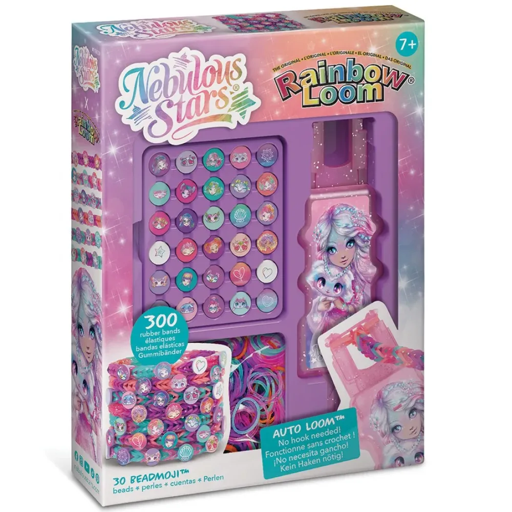 Комплект за плетене на гривни с мъниста и ластици, Rainbow Loom