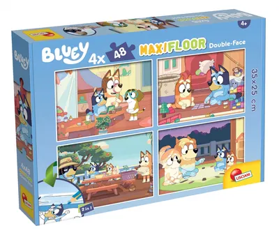 Пъзел, Lisciani, Bluey, Двулицев пъзел 4 x 48 части