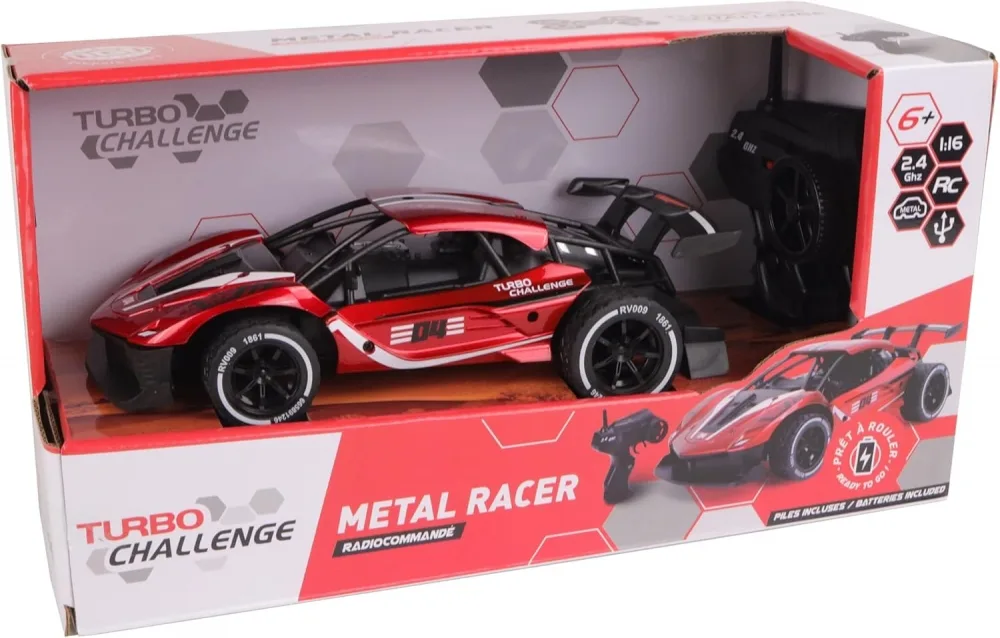 Състезателен автомобил с радиоуправление, MGM, Metal Racer, Метален, 1:16