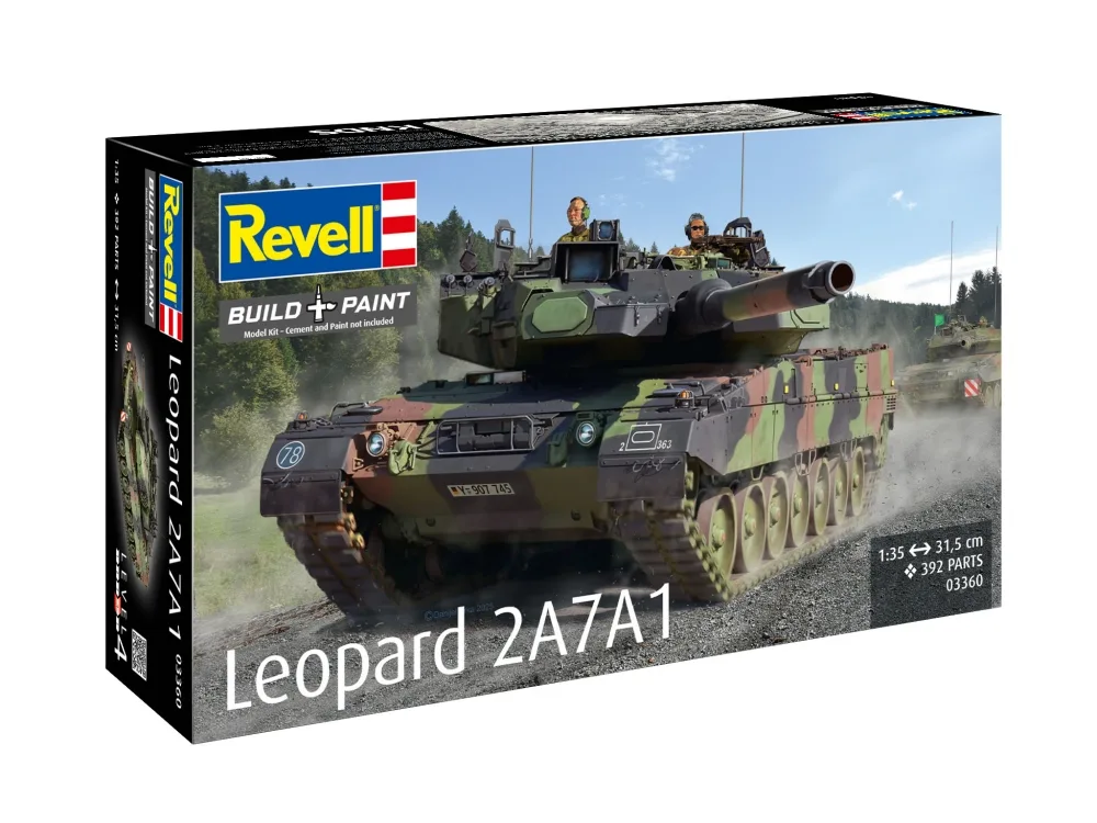 Сглобяем модел, Revell, Танк Leopard 2A7A1, 250 части