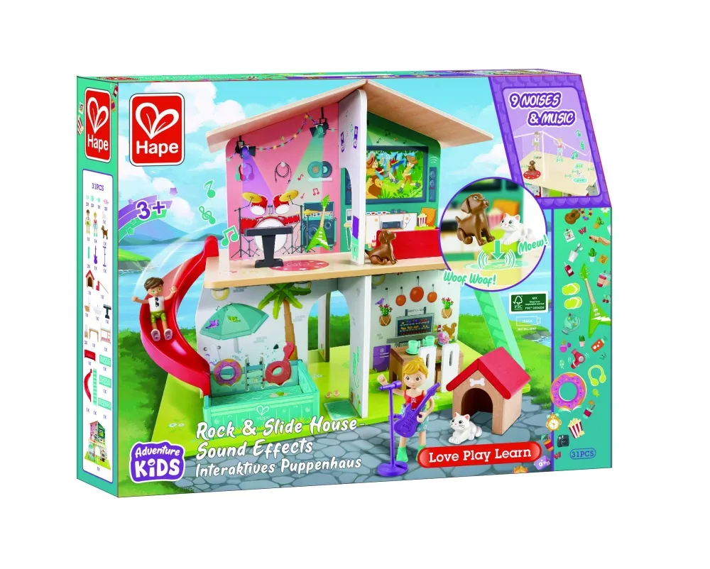 Дървена музикална къща, Hape, С обзавеждане, 31 части
