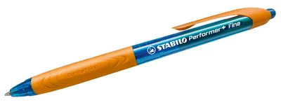 Химикалка с механизъм, Stabilo, Performer 328F, Син/Оранжев