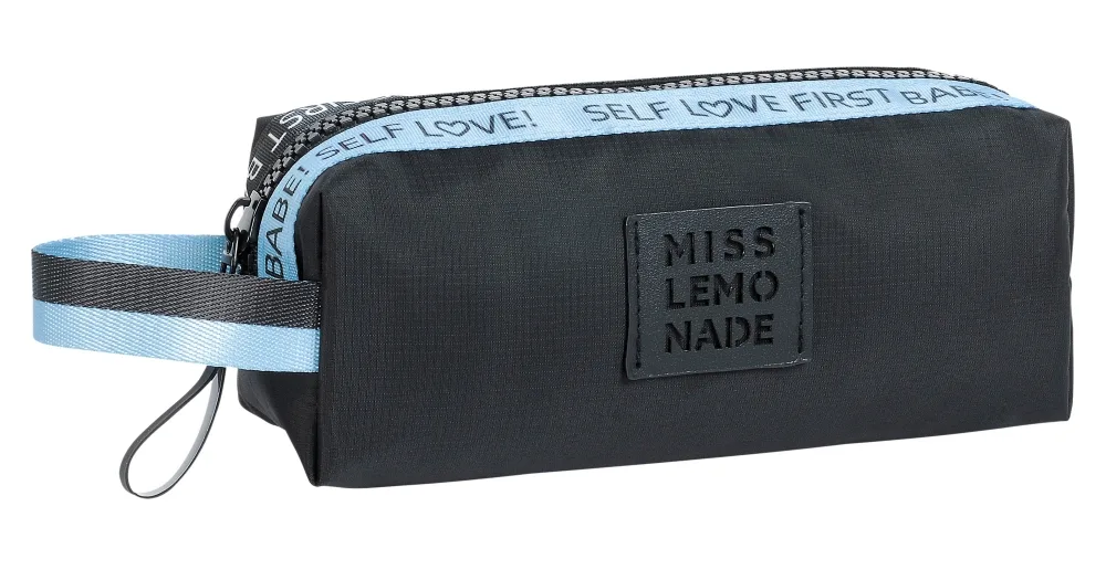 Несесер, Miss Lemonade, Self love, 8 x 21 x 7 cm, Черен