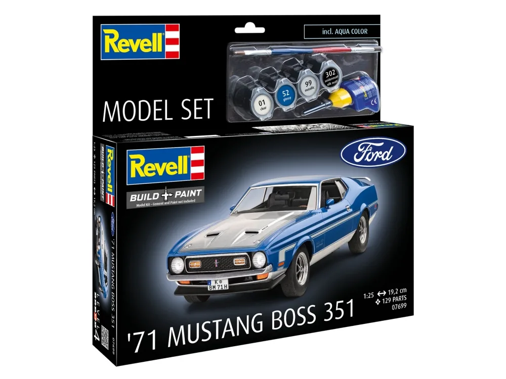 Сглобяем модел, Revell, Автомобил Ford Mustang Boss 351'71, 129 части