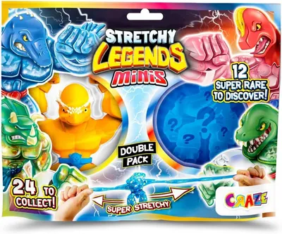 Колекционерска фигурка, Craze, Мини разтегливи създания, Legends Minis Double, 2 броя