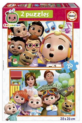 Пъзел, Educa, Cocomelon, 2 в 1, 2 х 20 части