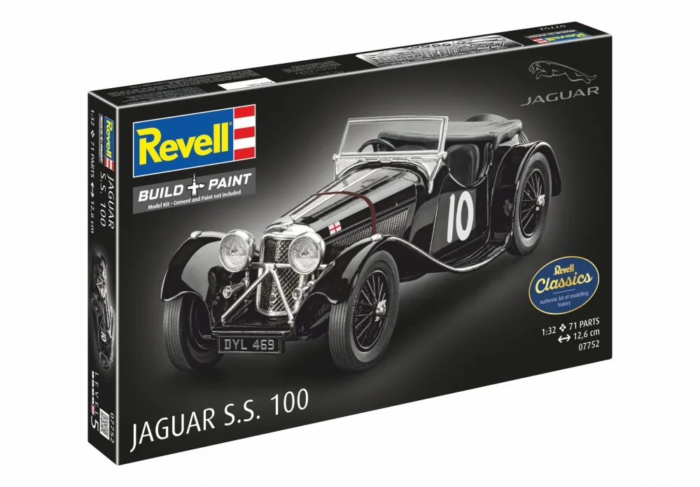 Сглобяем модел, Revell, Автомобил Jaguar SS 100, 75 части