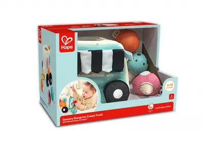 Мека сензорна играчка, Hape, Камион за сладолед