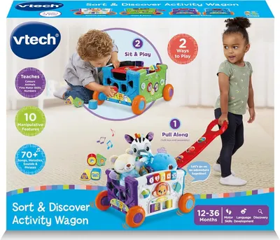 Интерактивна играчка, Vtech, Количка за дърпане с активности