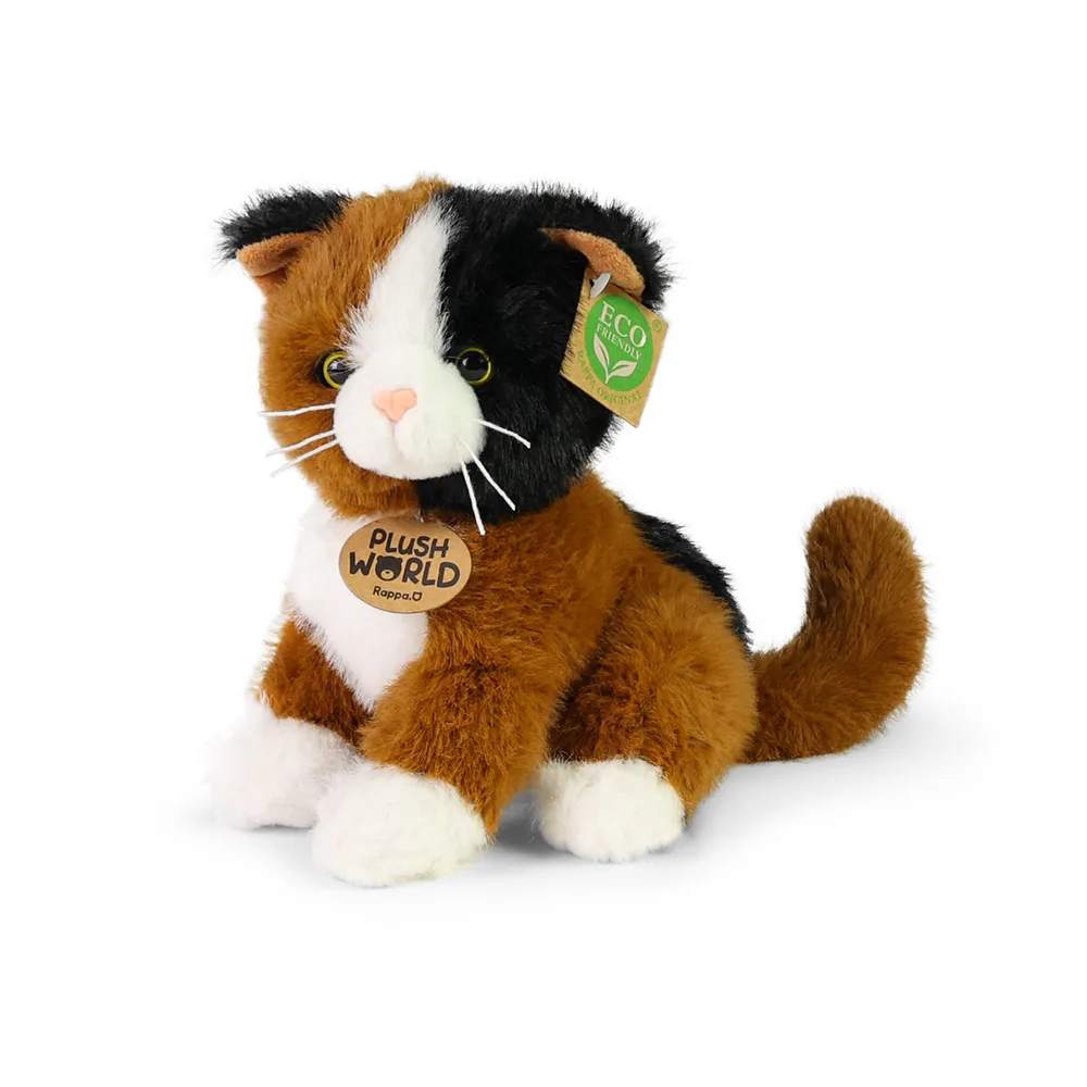 Плюшена играчка Коте, трицветно, 20 см., серия PLUSH WORLD